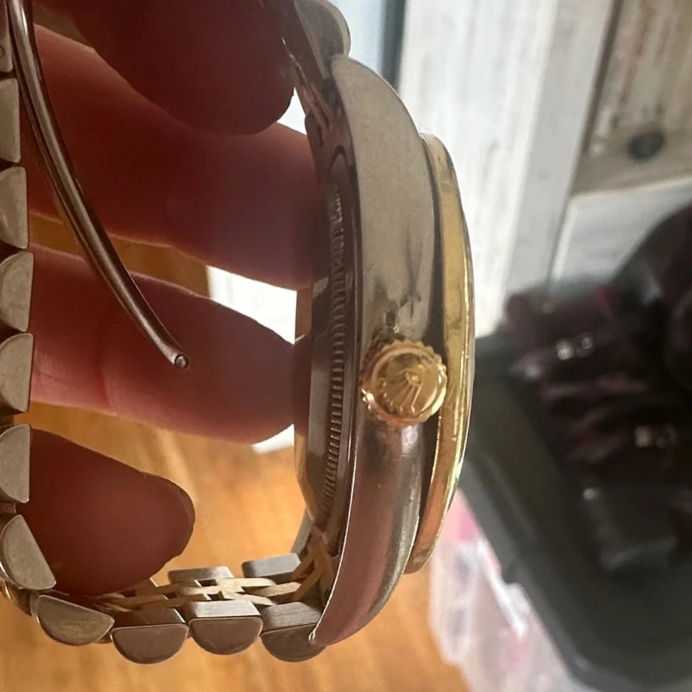 Rolex Datejust 18k Gold and Silver Watch with Diamond Accents - Picture 5 of 8